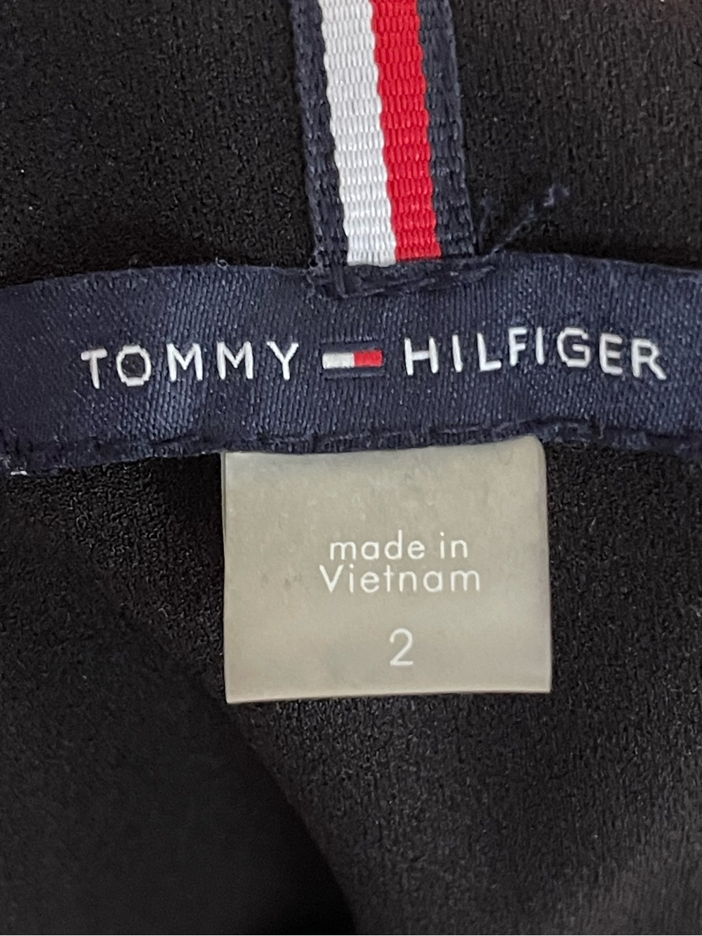 Tommy Hilfiger Contrast Collared Belted Black White Jumpsuit Size 2 - Picture 10 of 11